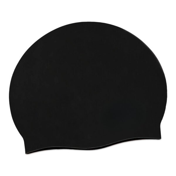 Latex-free Silicone Adult Swim Cap, Black
